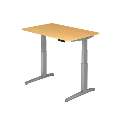Abbildung von Hammerbacher Schreibtisch XBHM12 Buche/Silber