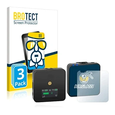 Abbildung von BROTECT Schutzglas für Rode Wireless GO II (3 Stück) Schutzfolie Panzer Folie Glas [Extrem Kratzfest 9H, Anti Fingerprint, Ultra Transparent]