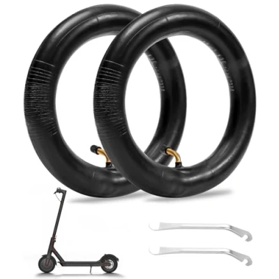 Abbildung von Toaren 10 Zoll Scooter Verdickter Schlauch e Reifen Innenschlauch Elektro Inner Tube Kinderwagen Fahrradschlauch mit Winkelventil 45inkl 2 Montagehebeln