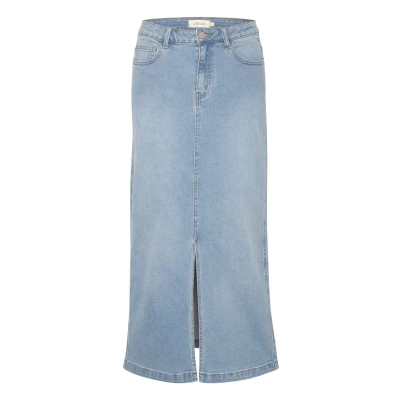 Abbildung von Cream EBBA Maxirock, Damen, Größe: 34, Beaverly light blue denim