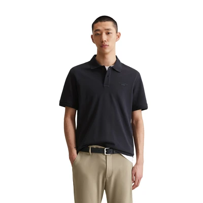 Abbildung von Marc O&#039;Polo Denim LOGO Print Poloshirt, Herren, Größe: XXL, True navy