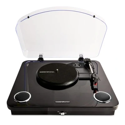 Abbildung von Energy Sistem Blackspin Plattenspieler (10 W, Vinyl, RCA, USB Anschluss, Bluetooth, Bluetooth Out, Bambus)