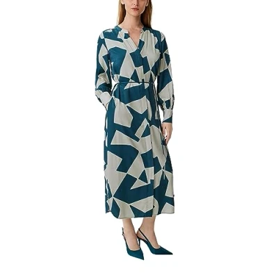 Abbildung von comma Freizeitkleid, Damen, Größe: 44, Dunkles türkis