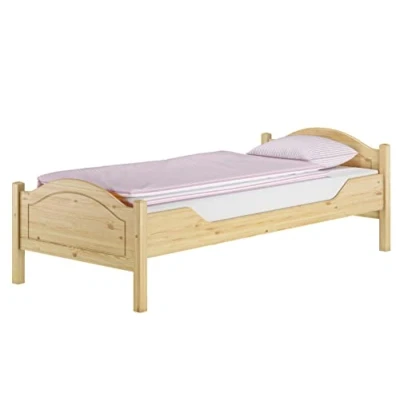 Abbildung von ERST HOLZ Bett Massivholz Bettgestell Kiefer 100x200, Kieferfarblos lackiert