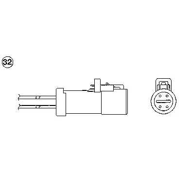 Abbildung von NGK 1708 Lambdasonde 4 FORD: MONDEO 3 Kombi, Stufenheck, 3, JAGUAR: S Type