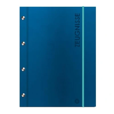 Abbildung von Trötsch Zeugnismappe A4 mit Buchschrauben blau: Geschenkidee zum Schulstart Einschulung Geschenk