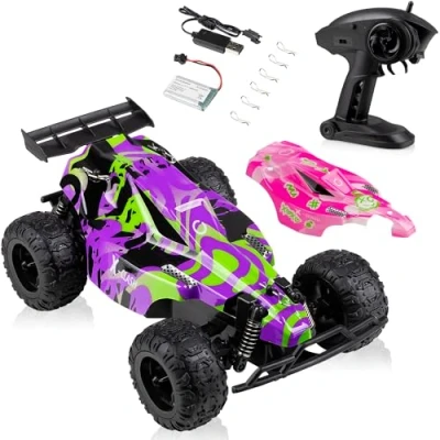 Abbildung von Overmax X Clash Ferngesteuertes RC Auto für Kinder ab 8 Jahren, Maßstab 1:22, 25 km/h, Reichweite bis zu 100 m, Hinterradantrieb, 2 Akkus 600 mAh, 30 Min. Spaß