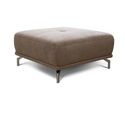 Abbildung von CAVADORE XXL Hocker Carly / Fußbank fürs Wohnzimmer Polsterhocker passend zum Ecksofa Carly, 91 x 45 91, Webstoff hellbraun