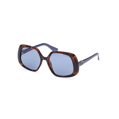 Abbildung von Guess Damen GU7879 53Z Gläser SONNENBRILLEN Injiziert Havanna Violett Geometrisch Normal Schattiert