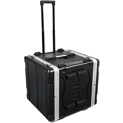 Abbildung von Gator Cases Hartschalen 10U Audio Rack auf Rollen, schwarz (GRR 10L)
