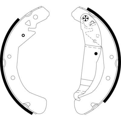 Abbildung von TEXTAR 91060100 Bremsbacken 230 42 mit Handbremshebel OPEL: Astra G CC, Combo C Tour, H Schrägheck
