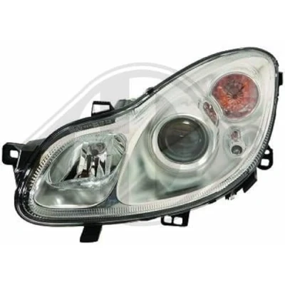 Abbildung von DIEDERICHS 1606082 Scheinwerfer rechts W5W, PY21W, H7/H7 Halogen mit Blinklicht für Rechtsverkehr Stellmotor LWR SMART: Fortwo II Coupe