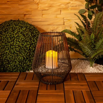 Abbildung von näve LED Solarleuchte, 1 flammig, Solar, Balkon Terrassen Lampe Tischlampe Flackereffekt Solarlampe