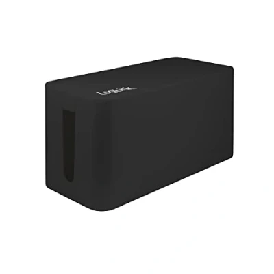 Abbildung von LogiLink Kabelbox klein, 235 x 115 120 mm Kabelmanager Büro Zuhause Schwarz