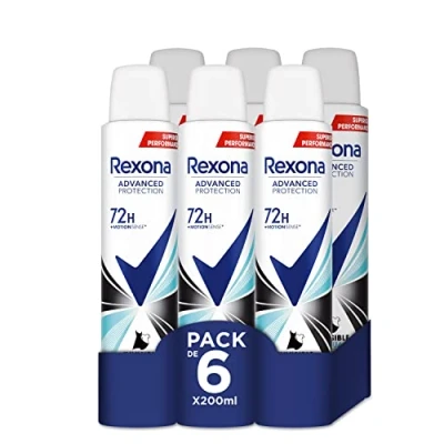 Abbildung von Rexona Deodorant für Damen, Anti Transpirant Spray, 72 Stunden, unsichtbar, Aqua, 200 ml, 6 Stück