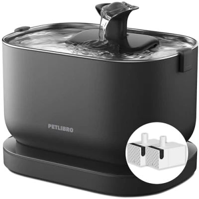 Abbildung von PETLIBRO Katzenbrunnen Kabellos mit Bewegungsmelder, Einfache Reinigung, Nr.1 Dockstream Trinkbrunnen für Katze Akku 5000mAh, 23dB Ultraleise, BPA frei, 2 pumpe