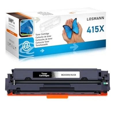 Abbildung von LOSMANN 415X Toner Kompatible für HP 415A W2030X W2030A Tonerkartusche Ersatz Color Laserjet Pro MFP M479fdw M479fnw M479fdn M479dw M454dn M454dw M479 M454 M480f (Schwarz)