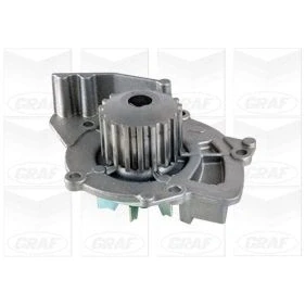 Abbildung von GRAF PA861 Wasserpumpe 19 mit Dichtung mechanisch Stahlblech 56,13 für Zahnriementrieb FORD: FOCUS 2 Schrägheck, 3, S Max Mk1, PEUGEOT: 308 I SW