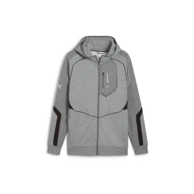 Abbildung von Puma BMW M Motorsport Kapuzenjacke Herren Mit Plain Medium Gray Heather Größe: XL