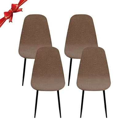 Abbildung von Jaotto Stuhlhussen 4er Set Strech, Esszimmerstühle Bezug Universal Waschbar Abnehmbare,Elegante Stuhlbezug Stuhlabdeckung Antirutsch, Küchenstühle für Büro Esszimmer Wohnzimmer,Diagonale Kamel