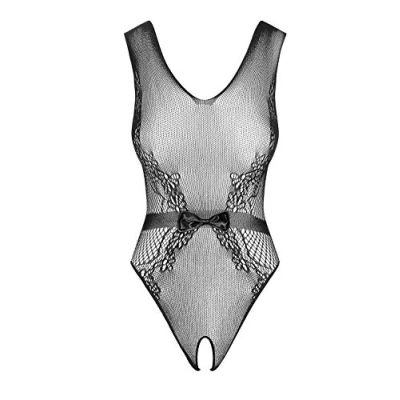 Abbildung von Bodysuit Mit Offenem Schritt Schwarz