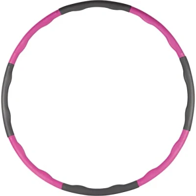 Abbildung von John Gym Wave Fitnessring Fitnessreifen Hula Hoop Reifen Ring Softgrip zerlegbar mit Clicksystem, 32388, Rosa Grau