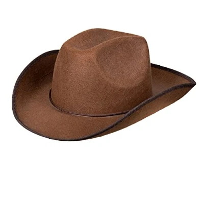Abbildung von Boland 04097 Hut Cowboy, Braun, mit Hutschnur, Filz, Ranger, Wild West, Westernhut, Accessoiree, Karneval, Halloween, Fasching, Mottoparty, Verkleidung, Theater