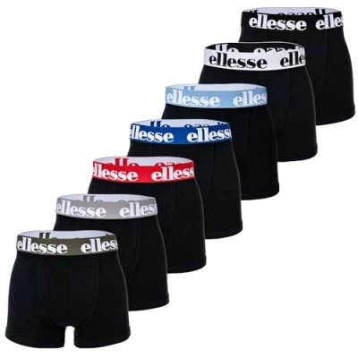 Abbildung von Ellesse 7ER Packyema LOGO Stretch Panties, Herren, Größe: XXL, Schwarz blau rot grau