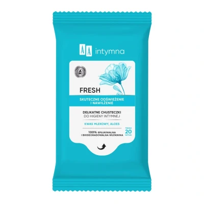 Abbildung von Oceanic AA Intymna Feuchttücher für die Intimhygiene Fresh, 20 Stück