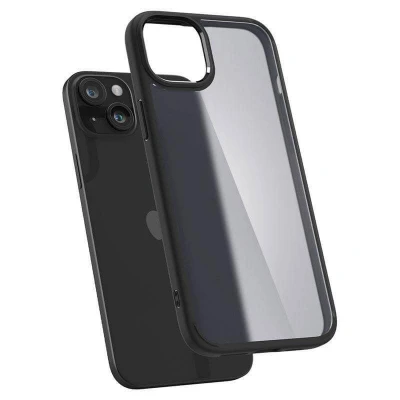 Abbildung von Spigen für iPhone 15 Plus Ultra Hybrid Hülle [Anti Yellowing] Case Handyhülle Schutzhülle Cover Transparent Durchsichtig Dünn Slim Frost Black