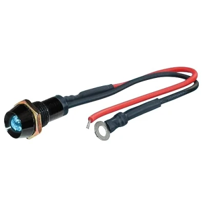 Abbildung von FOLIATEC LED Einbaukontrollleuchte M8 schwarz/blau