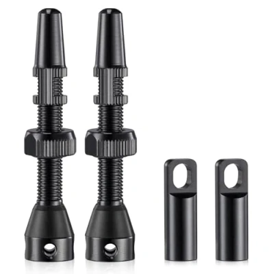 Abbildung von HZJD 2 Stück Presta Tubeless Ventile, Schwarz, Vorbau(44 mm)