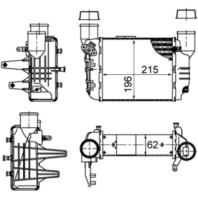 Abbildung von MAHLE ORIGINAL CI 381 000S Ladeluftkühler AUDI: A4 B6 Avant, B7 B6/B7 Cabrio, SEAT: Exeo ST