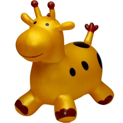 Abbildung von Pink Papaya Hüpftier Einhorn Hüpf Pferd, Kuh oder Reh, aufblasbares, Kinder Hüpfspielzeug inkl. Pumpe