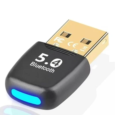 Abbildung von Bluetooth Adapter 5.4 für PC, USB Dongle, EDR Wireless Senderempfänger Laptop, Headset Tastatur Maus Stereo Kompatibel Windows 11/10/8.1/7 (BT5.4)