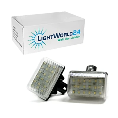 Abbildung von LIGHTWORLD24 LED Kennzeichenbeleuchtung für Mazda CX 7 CX7 2007 2012 5 CX5 2013 2014 Glühbirnen Nummernschildbeleuchtung SMD mit CanBus Fehlerfrei 6000K 2 Stück