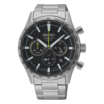 Abbildung von Seiko Chronograph, Herren, Größe: One Size, Silver coloured