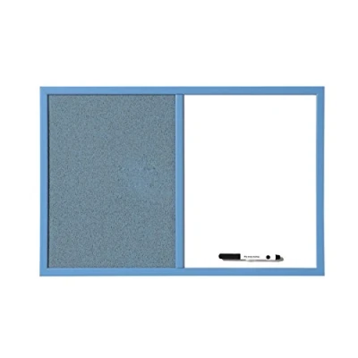 Abbildung von Bi Office MX03439471 Schulkalender auf Kombitafel, 22 mm dicker MDF Rahmen lackierter Stahl/Kork, 60 x 40 cm, blau
