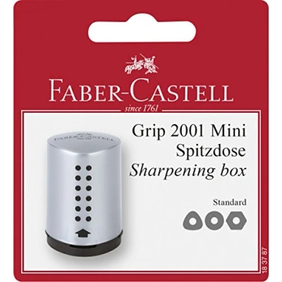 Abbildung von FABER CASTELL 183787 Einfachspitzdose Grip 2001 Mini, silber, 1 Stück