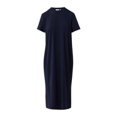 Abbildung von comma casual identity MIT Rundhalsausschnitt Jerseykleid, Damen, Größe: 36, Tiefblau