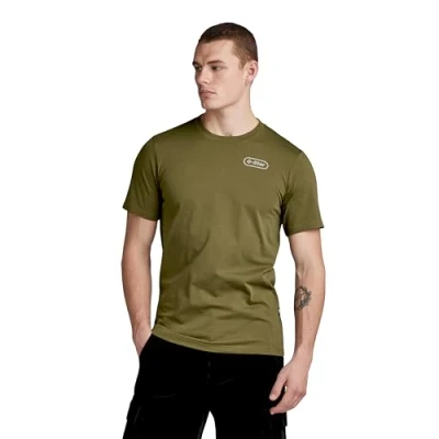 Abbildung von G Star BACK Graphic Tshirt print, Herren, Größe: XL, Dark olive
