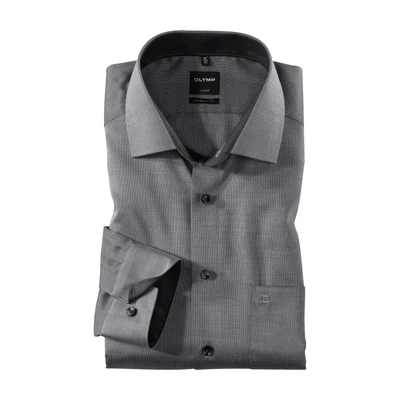 Abbildung von OLYMP Luxor modern fit Hemd Langarm Struktur schwarz Gr. 37