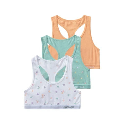Abbildung von Buffalo Bustier (Packung, 3 tlg) Uni und Blümchen Print in einer Packung