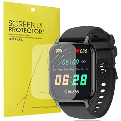 Abbildung von Onetuo Schutzfolie Kompatibel für Popglory Smartwatch 1.85 Zoll, HD klar Flexible TPU Displayschutzfolie P66 (3 Pack)