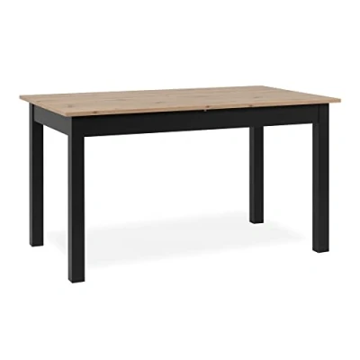 Abbildung von Finori Esstisch in Artisan Eiche / Schwarz. Abmessungen (BxHxT) 120x76,5x70 cm