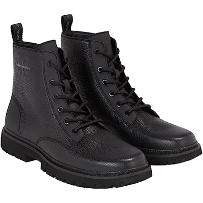 Abbildung von Calvin Klein Jeans EVA MID LTH Schnürstiefelette, Herren, Größe: 45, Triple black Schuhe