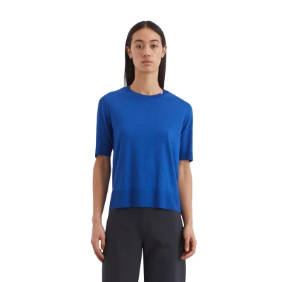Abbildung von Marc O&#039;Polo Luxury Regular Tshirt basic, Damen, Größe: Large, Shiny blue
