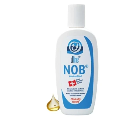 Abbildung von dline NOB NutrientÖlBad Duschöl Badeöl vom Pflegeprofi 200ml Flasche Lipidgehalt 77% Ölbad Badezusatz Wellness für trockene Haut Panthenol Glycerin Erdnussöl Sojaöl Mandelöl Jojobaöl