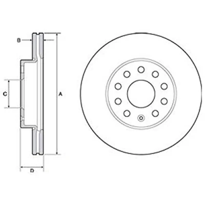 Abbildung von DELPHI BG4701C Bremsscheibe 276 24 5 Belüftet beschichtet unbehandelt ohne Radlager, ABS Sensorring VOLKSWAGEN: Golf 7 Schrägheck, Sportsvan