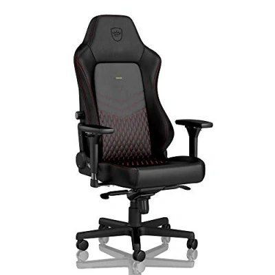 Abbildung von noblechairs HERO Gaming Stuhl Bürostuhl Schreibtischstuhl Echtleder Schwarz/Rot